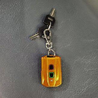 EV Rider Transport AF 4W automatic folding mobility scooter key fob in gold.